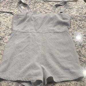 Forever 21 Gray Gingham Bodysuit